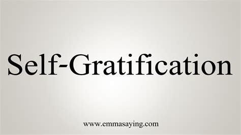 Self gratification is akin to participating in witchcraft